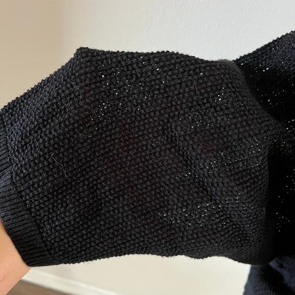 NWT Chicos Black Short Sleeve Knit Top Sz L/2 Casual Preppy Office Quiet Luxury - Picture 5 of 9